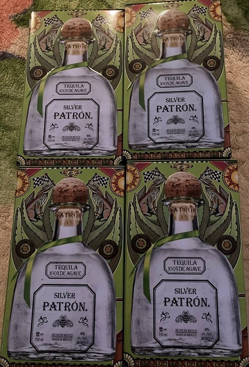 Set of 4 Silver Patron Collectible Tins