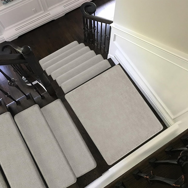 PURE ERA Carpet Stair Treads Ultra Plush Soft Bullnose Indoor Stair Protectors P - detail