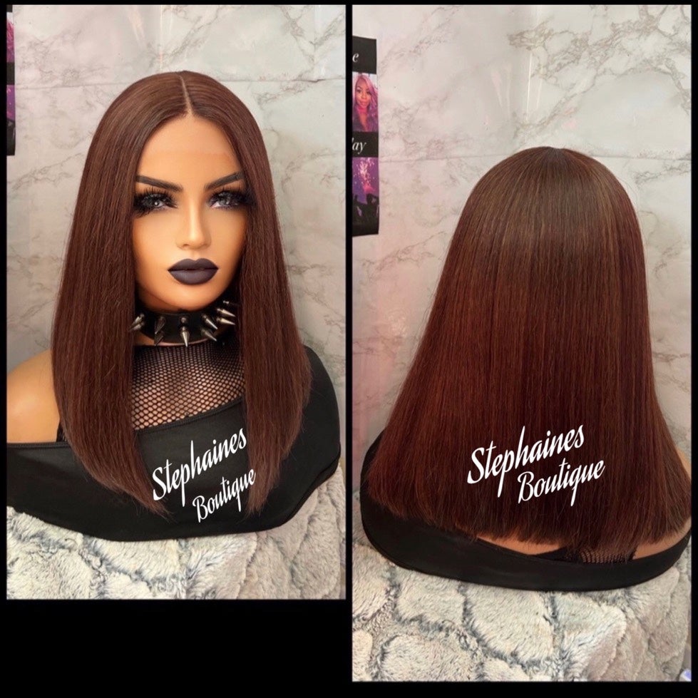 Human Hair blended lace front wig