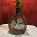 Port. Electric Pineapple Shaped Desk-Table Fan. 15x8.25x4. Green/Gold metallic.