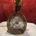 Port. Electric Pineapple Shaped Desk-Table Fan. 15x8.25x4. Green/Gold metallic.