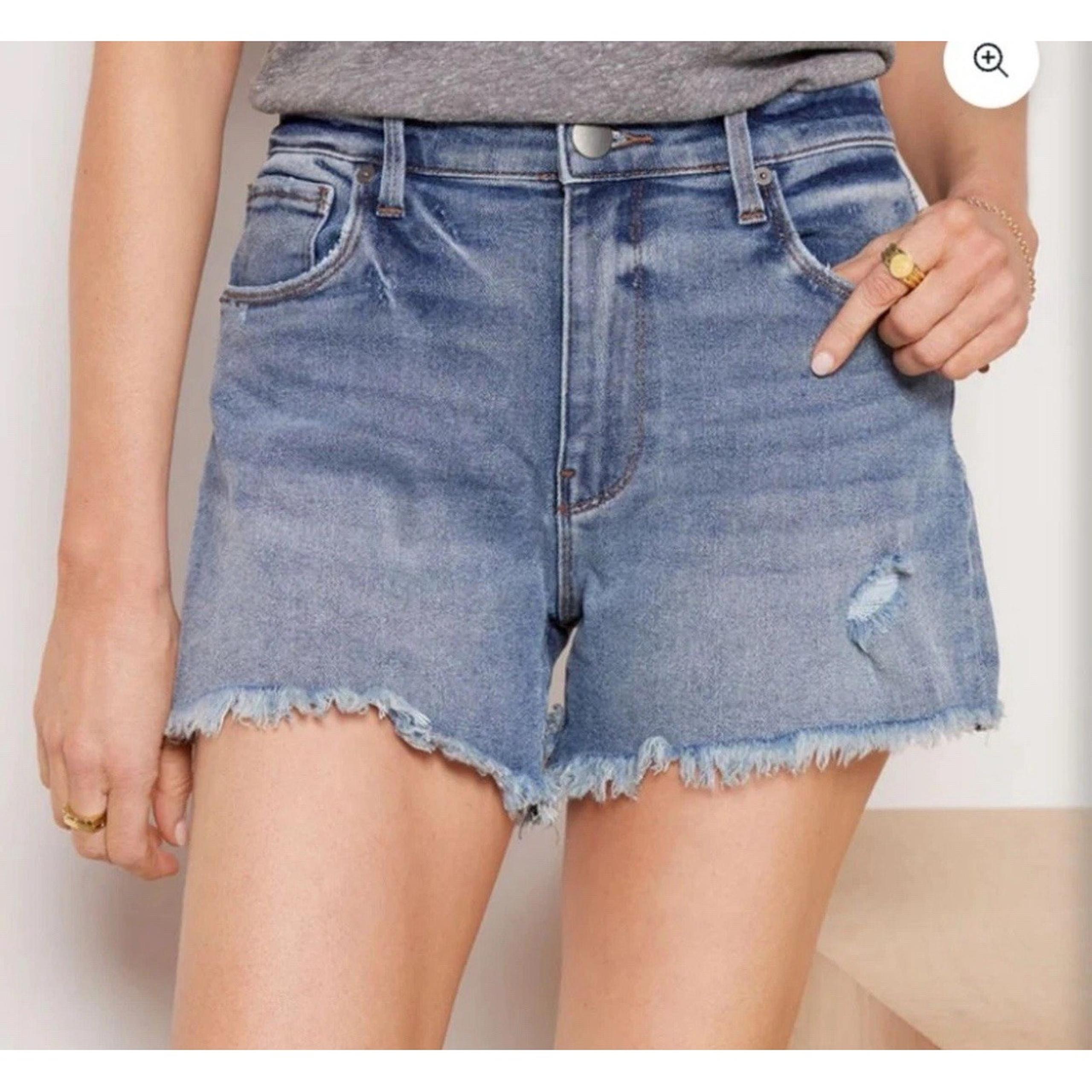 Evereve The Ever Short High Rise Raw Hem Distressed Festival Boho Beach Short 29