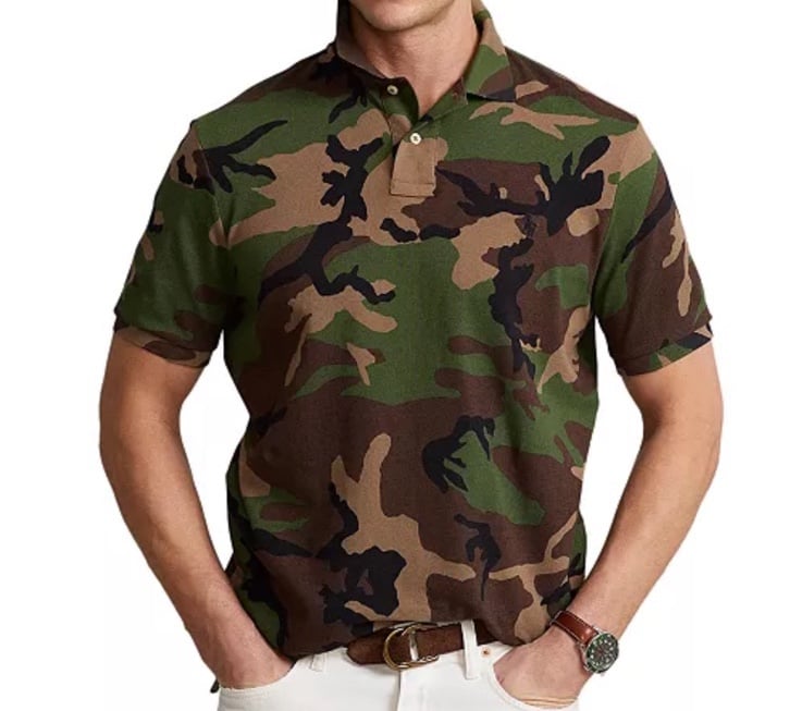 Polo Ralph Lauren Men's Classic-Fit Camo Cotton Mesh Shirt
