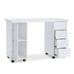 Manicure Nail Table Station Spa Beauty Salon Wheel Desk with Door & 4 Drawers