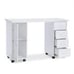 Manicure Nail Table Station Spa Beauty Salon Wheel Desk with Door & 4 Drawers