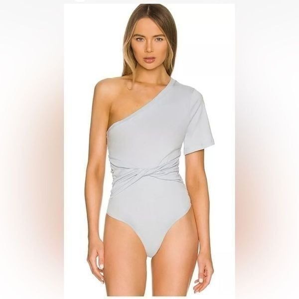 NWT JONATHAN SIMKHAI STANDARD Harper Bodysuit Cove Blue women’s size xs