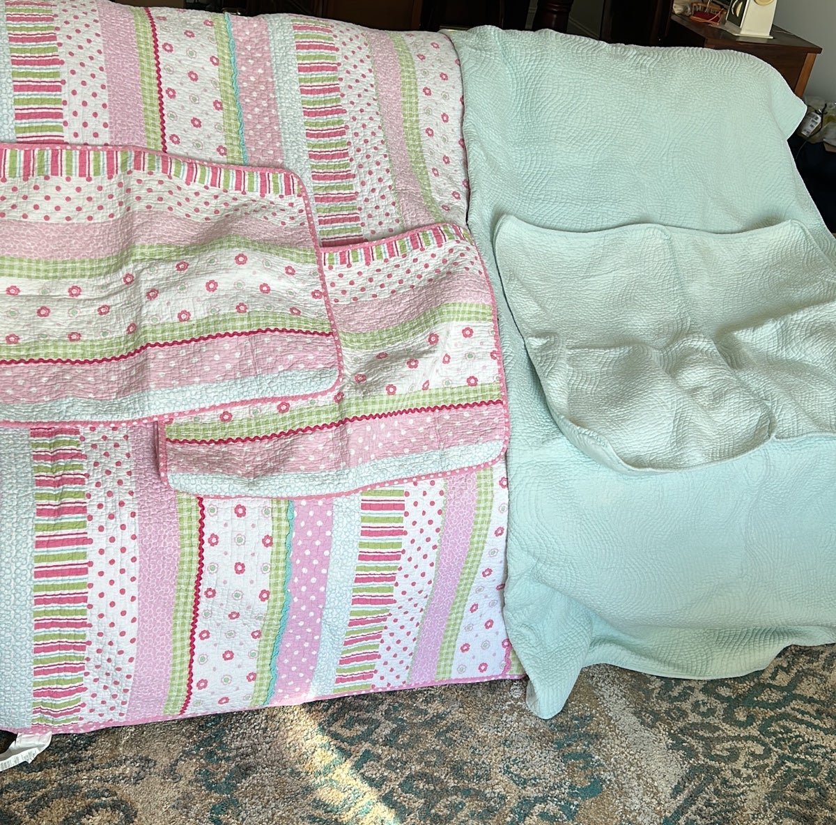 2-Twin/Twin XL Quilted Beadspreads & Shams