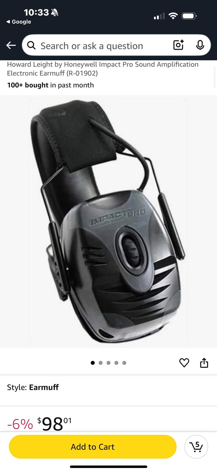 Howard Leight by Honeywell Impact Pro Sound Amplication