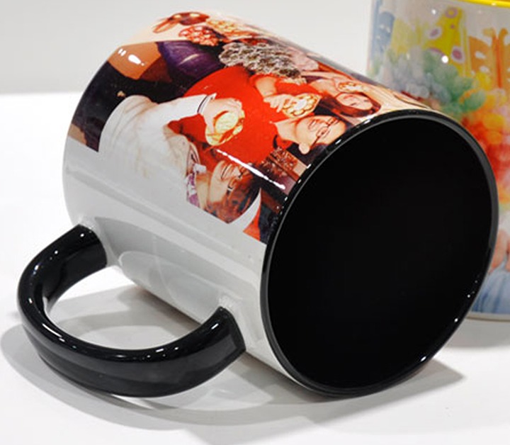 Case of 12 Pcs 11oz Sublimation Blank All White and Black Two Tone with Black Ha