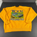 VTG 80s West Virginia Mountaineers Field Sweatshirt Medium Yellow Faded Crewneck
