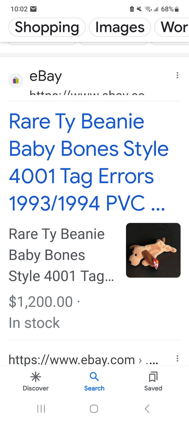 Ty Beanie Babies Bones The Dog have error