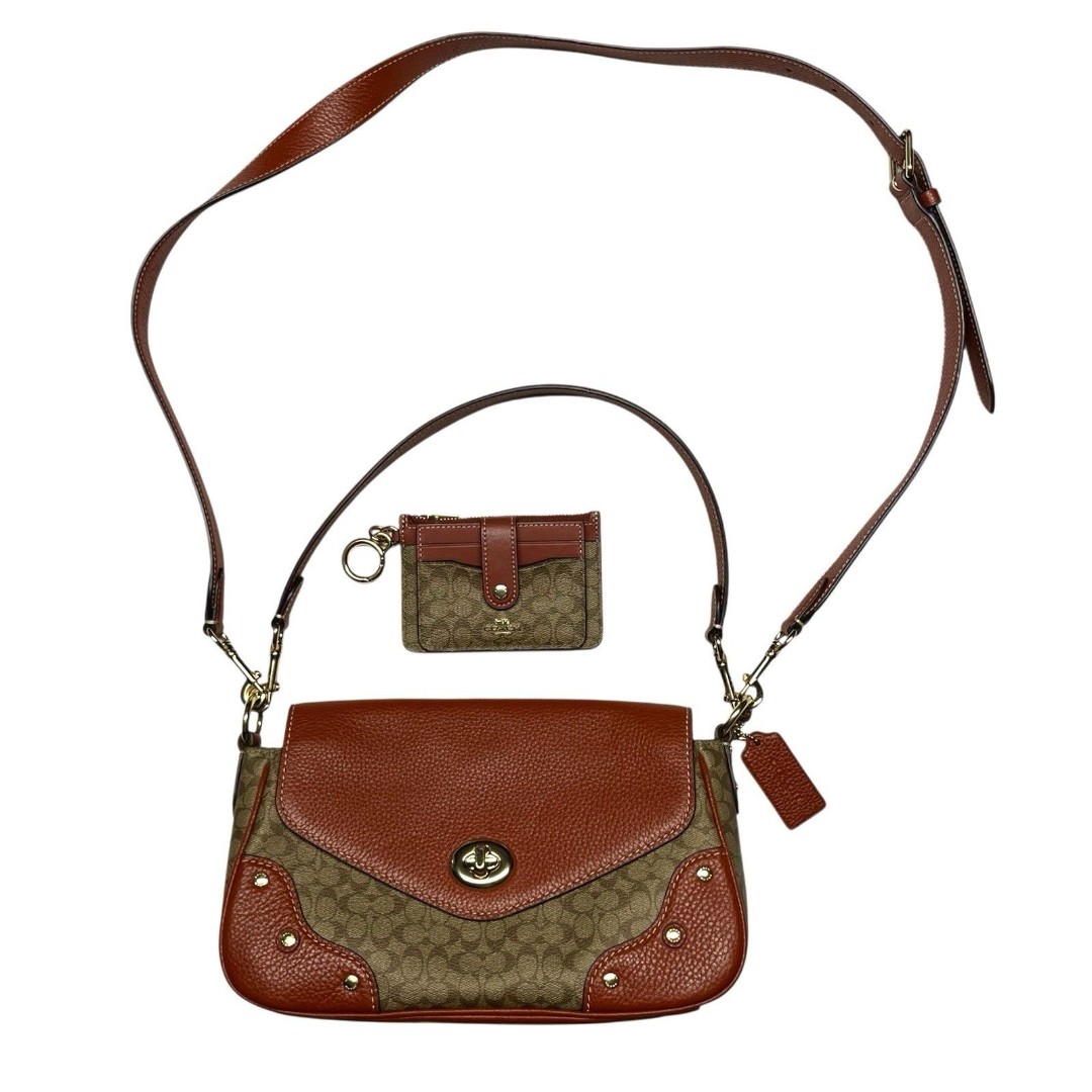 COACH MILLIE Shoulder Bag Colorblock Signature Canvas with Wallet