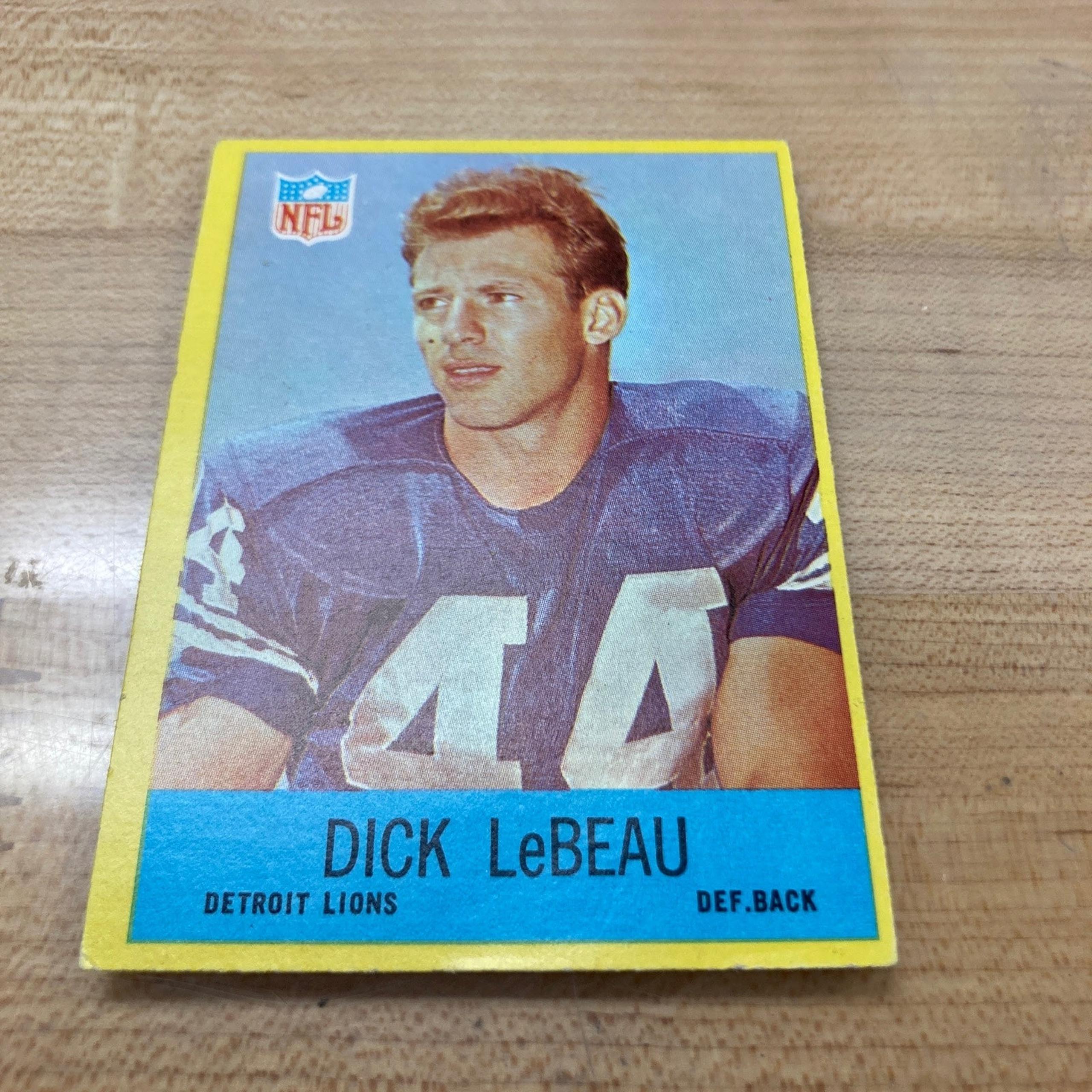 1967 Philadelphia Football #66 Dick LeBeau EX+ Lions Ohio State HOF Set Break.