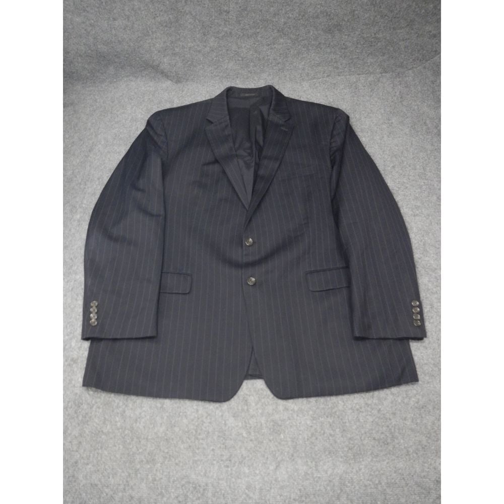 Lauren Ralph Lauren Men's Wool Blazer Suit Jacket Men's 50L Blue Pinstriped