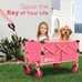 Sekey 220lbs Foldable Garden Pink Wagon Cart, 120L Large Capacity Collapsible