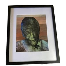 Framed Original Nelson Mandela Oil Painting