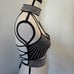 Black halter top with silver rhinestone