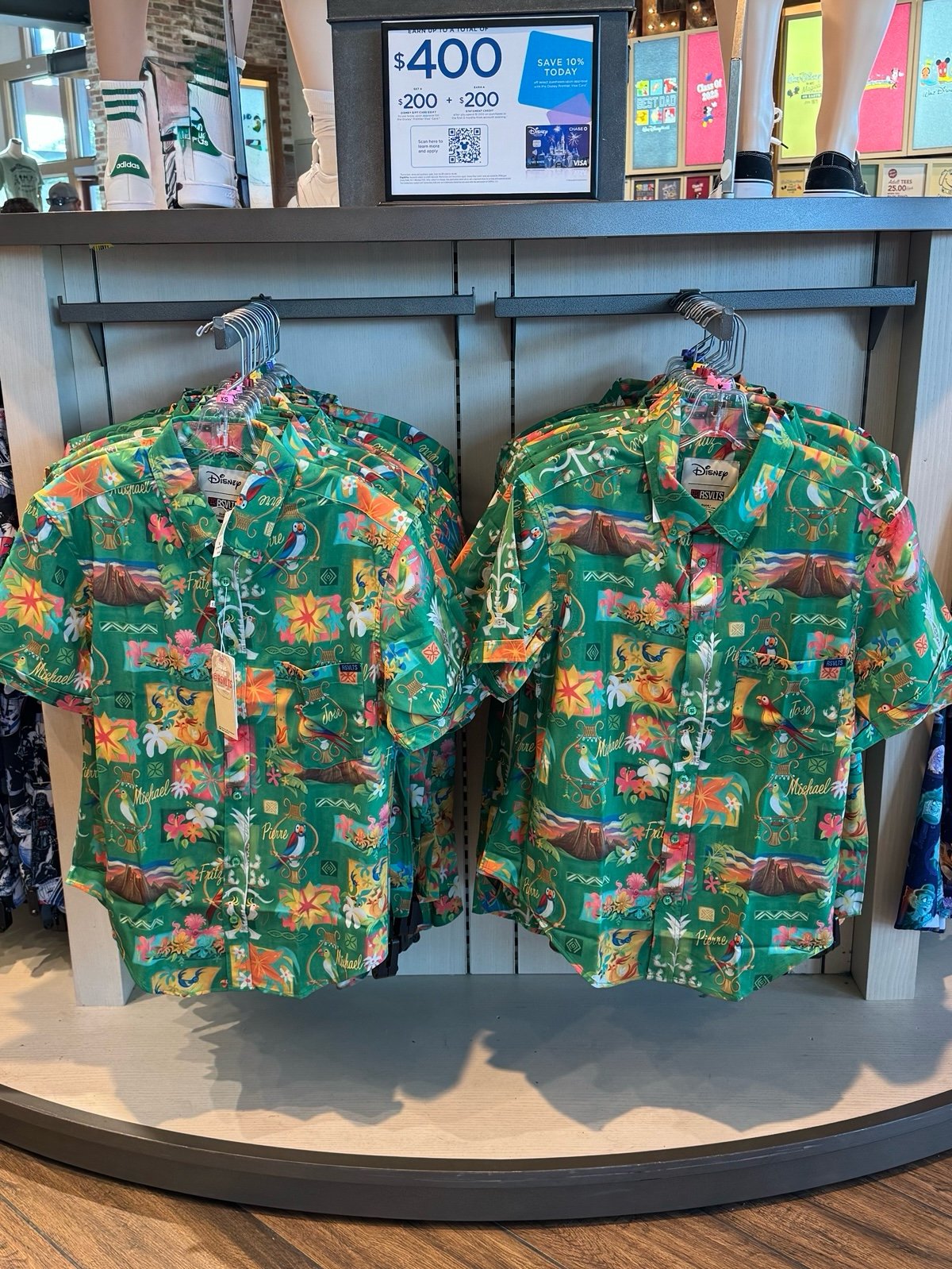 Disney Parks 2025 Tiki Birds Button Down Shirt