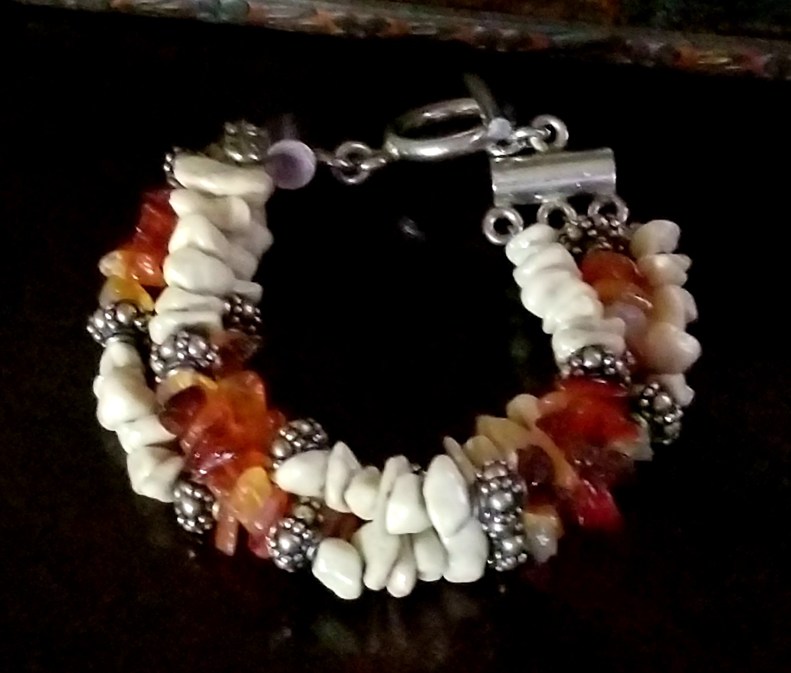 RARE Silpada Carnelian & Agate Bracelet