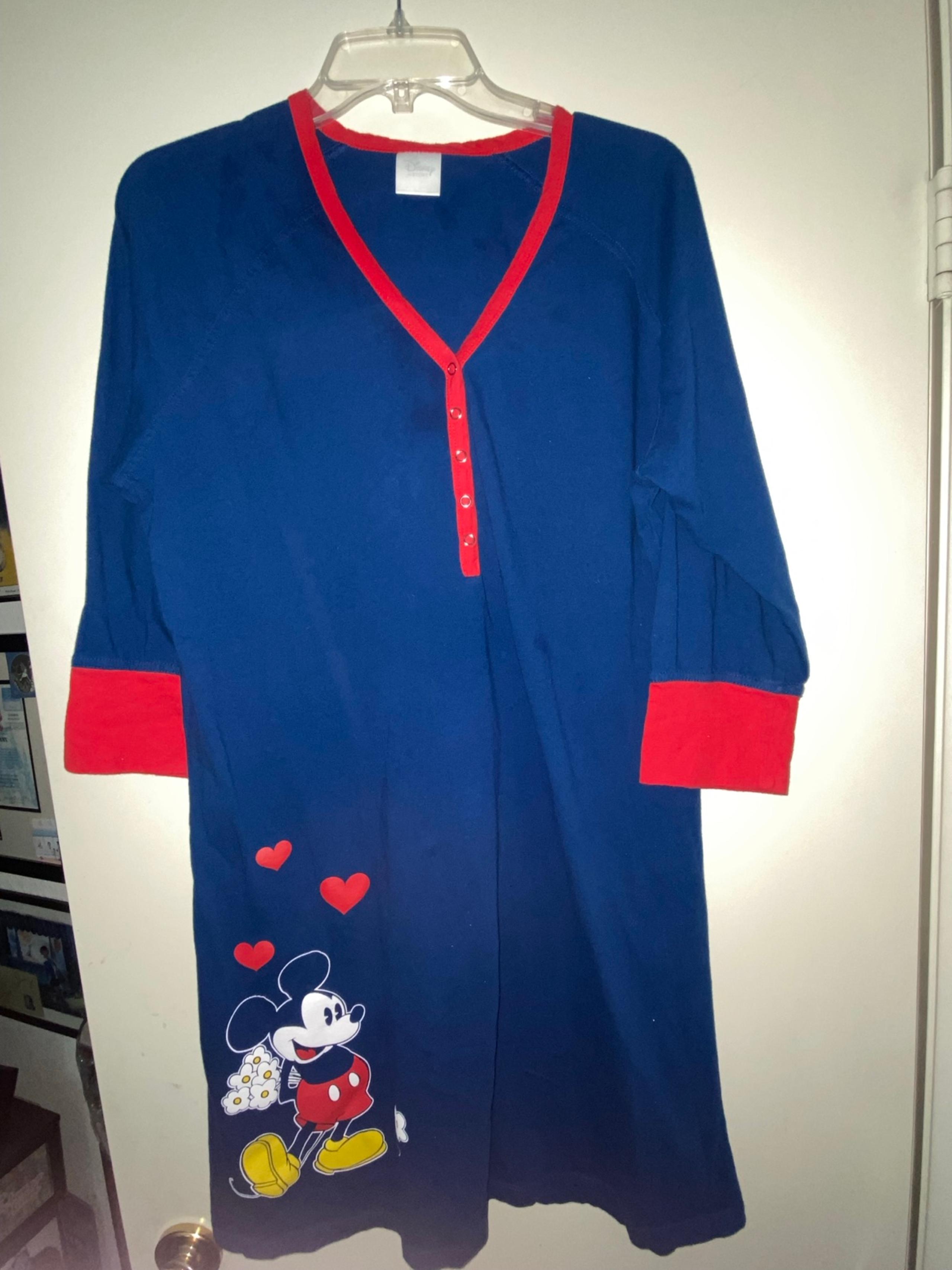 The Disney Store Vintage Mickey  Mouse Womens Nightgown Sleep Shirt Sz Large
