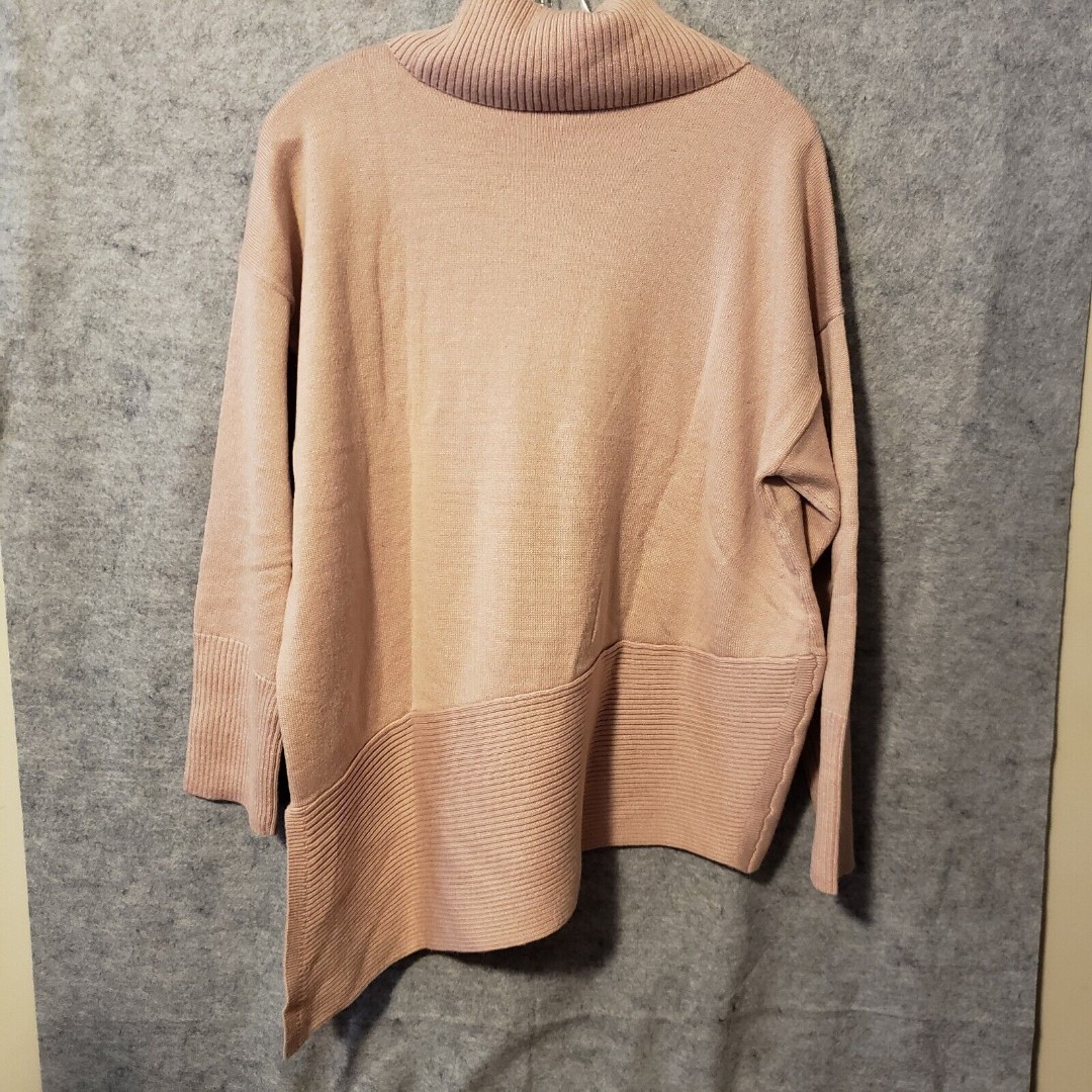 Chico's Pullover Tunic Sweater Venetian Pink Size 2 NEW Large Asymmetric 99.00