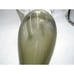 Set of Three MCM Hand Blown Glass Vintage Smoke Gray Candlestick Holders