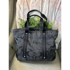 Coach 2012 Kyra Daisy Black Signature Tote Shoulder Bag