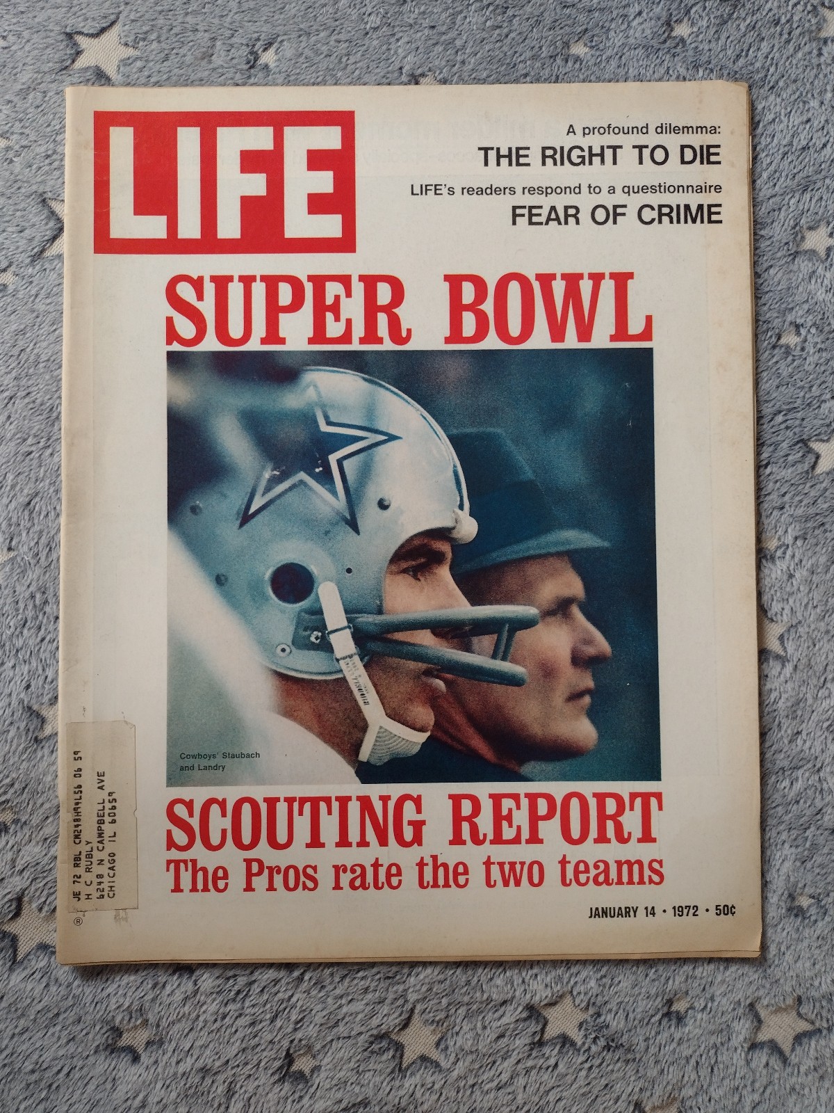 Vintage - LIFE Magazine - Super Bowl - January 14th, 1972