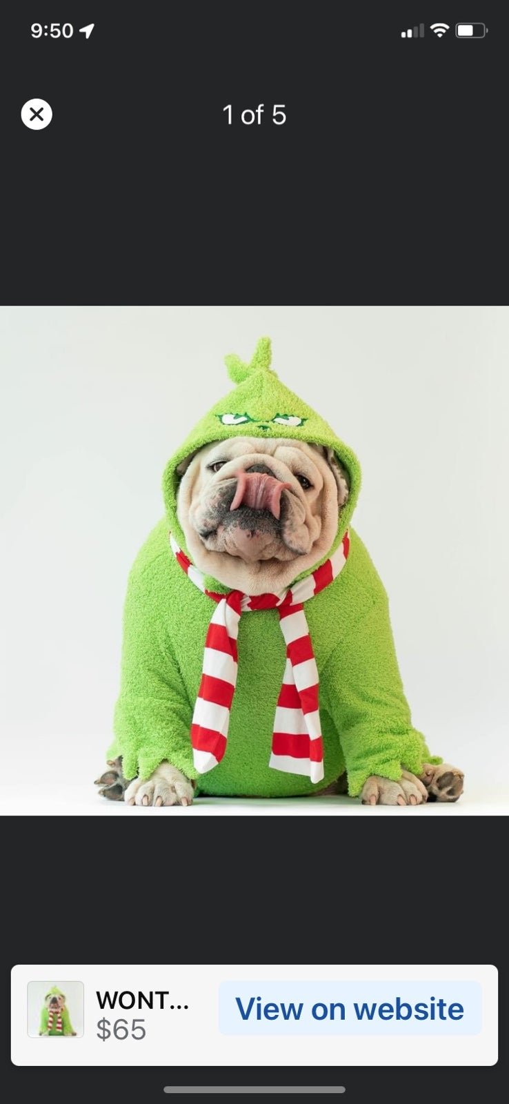 NWT Wonton Collection Grinch Onesie