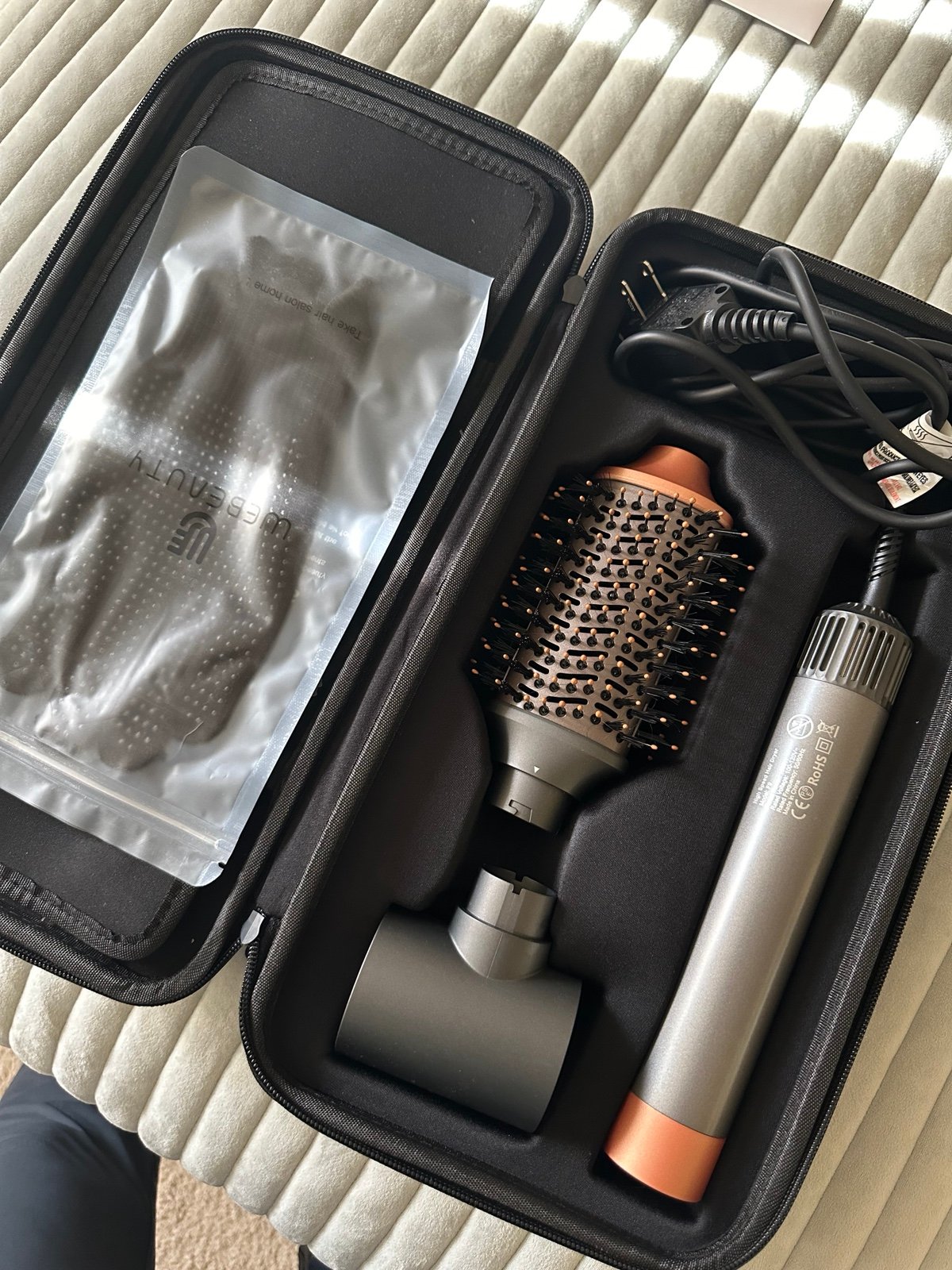 Air hair dryer and curling