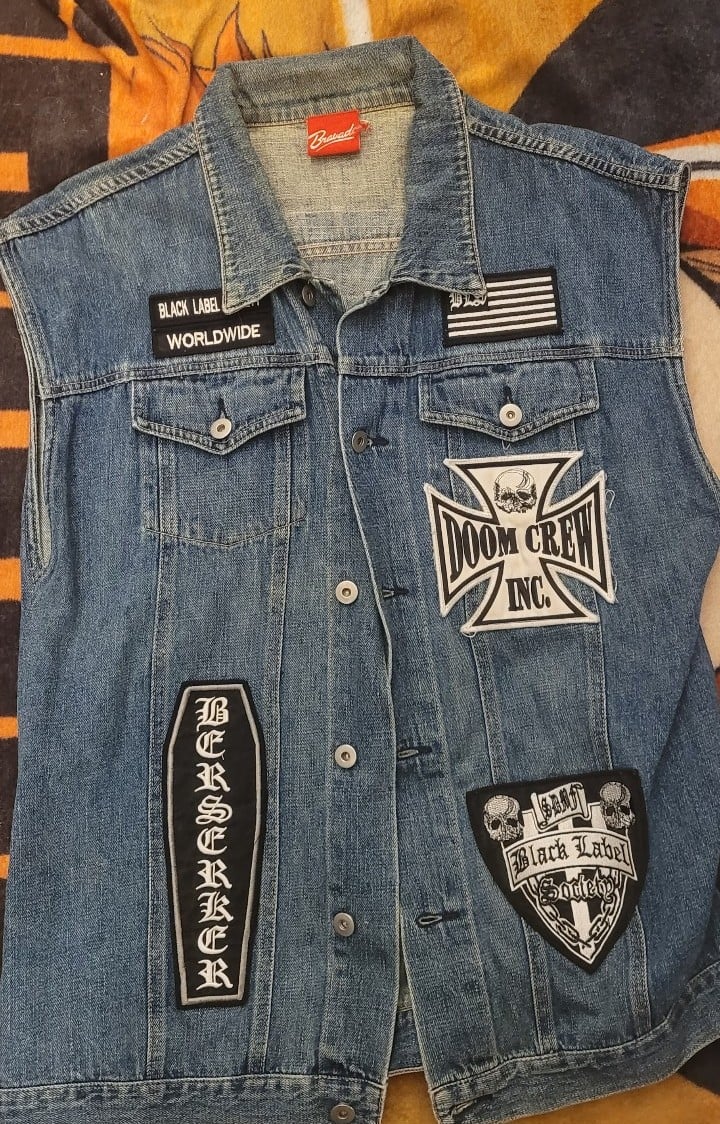 black label society denim vest
