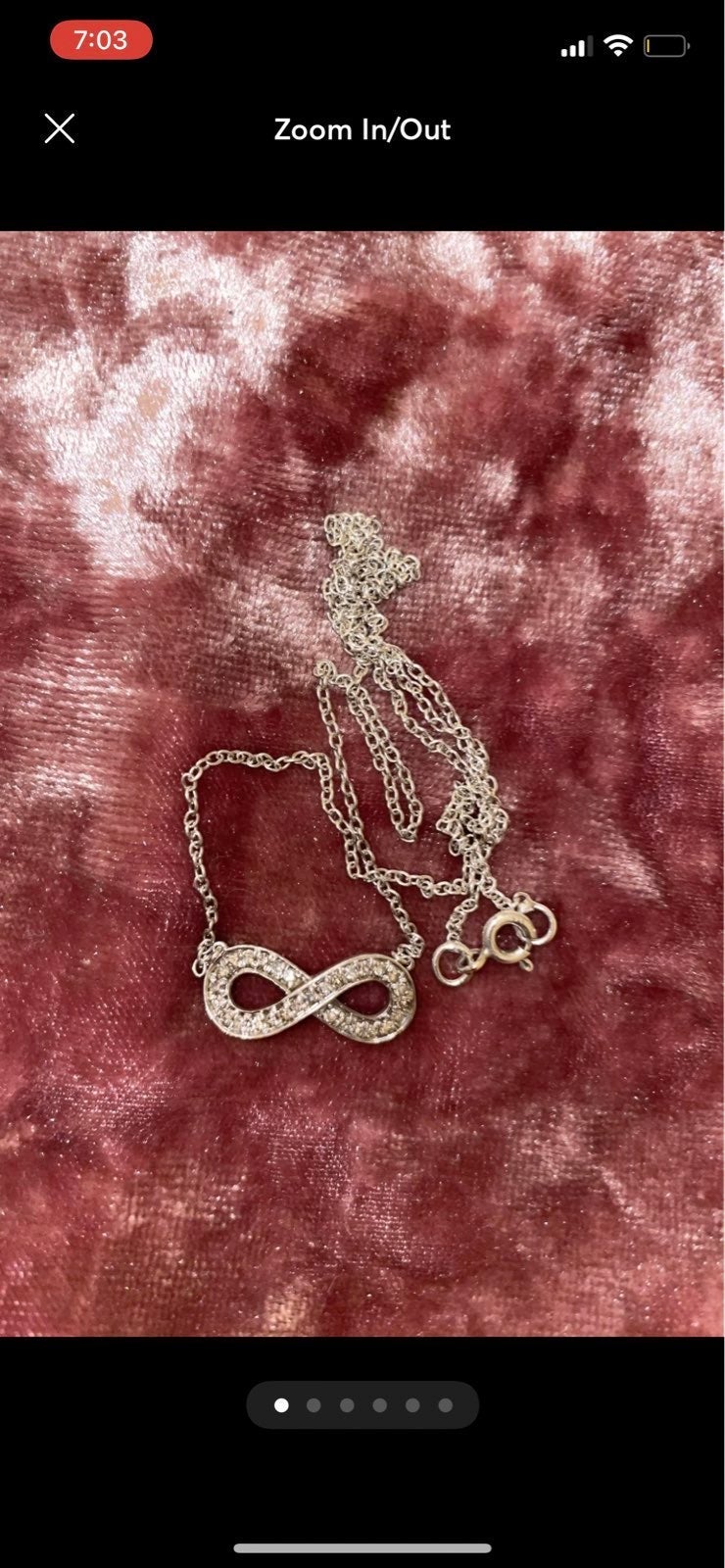 Silver necklace 416 original price