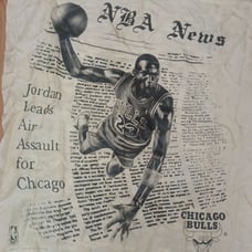 Rare VTG 1989 Michael Jordan Chicago Bulls Nikry Wall Tapestry Poster
