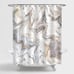 Grey Gold Marble Shower Curtain, Abstract Neutral Shower Curtain, 72x72 inches