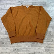 Mark Fore & Strike Lambs Wool Burnt Orange Sweater Men's Size Large Preppy