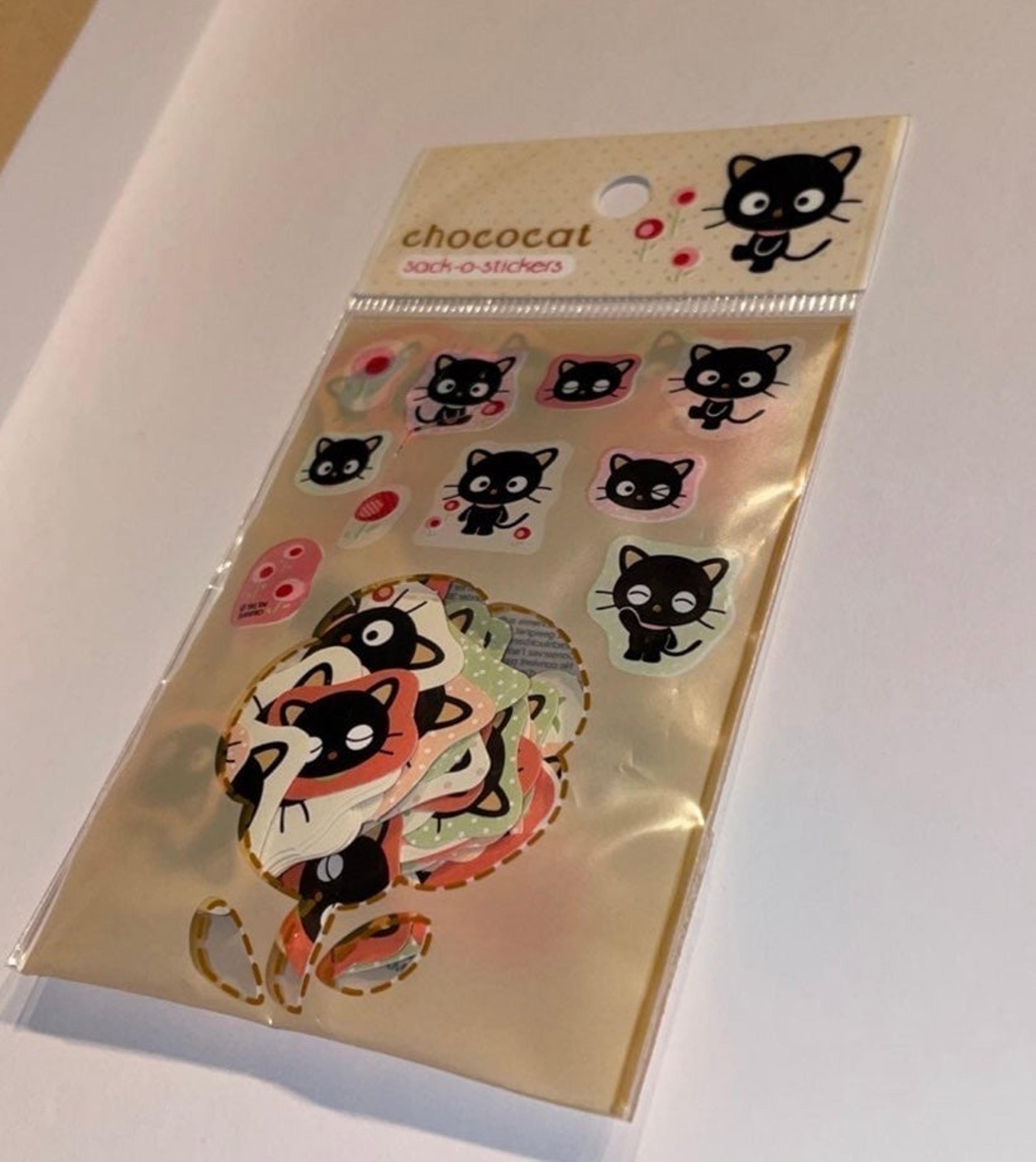 Vintage Sanrio chococat brown sack o stickers sticker flakes kawaii 2004