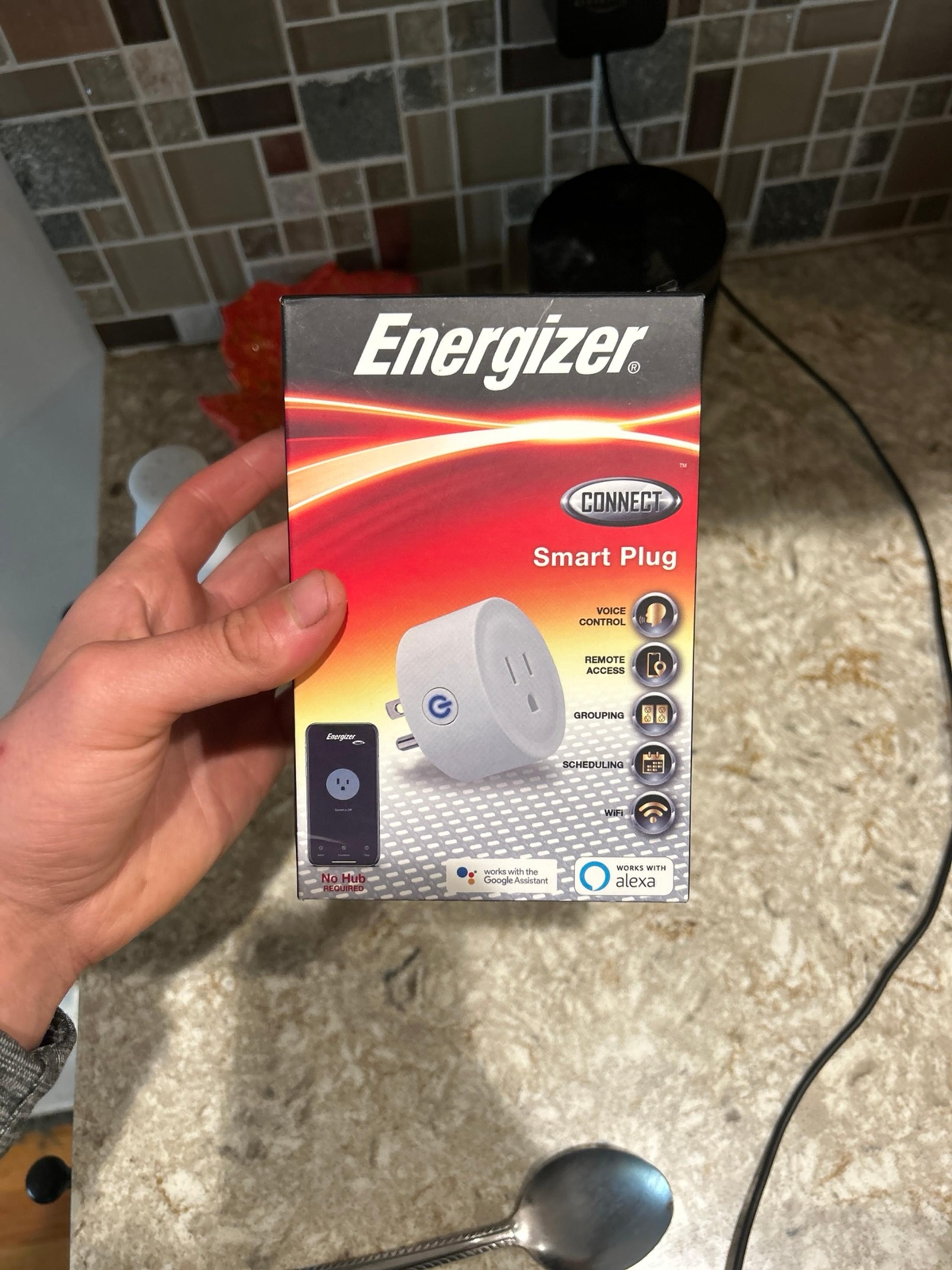 Energizer Connect Smart Plug with Voice Control Remote Access Scheduling Tr1#396