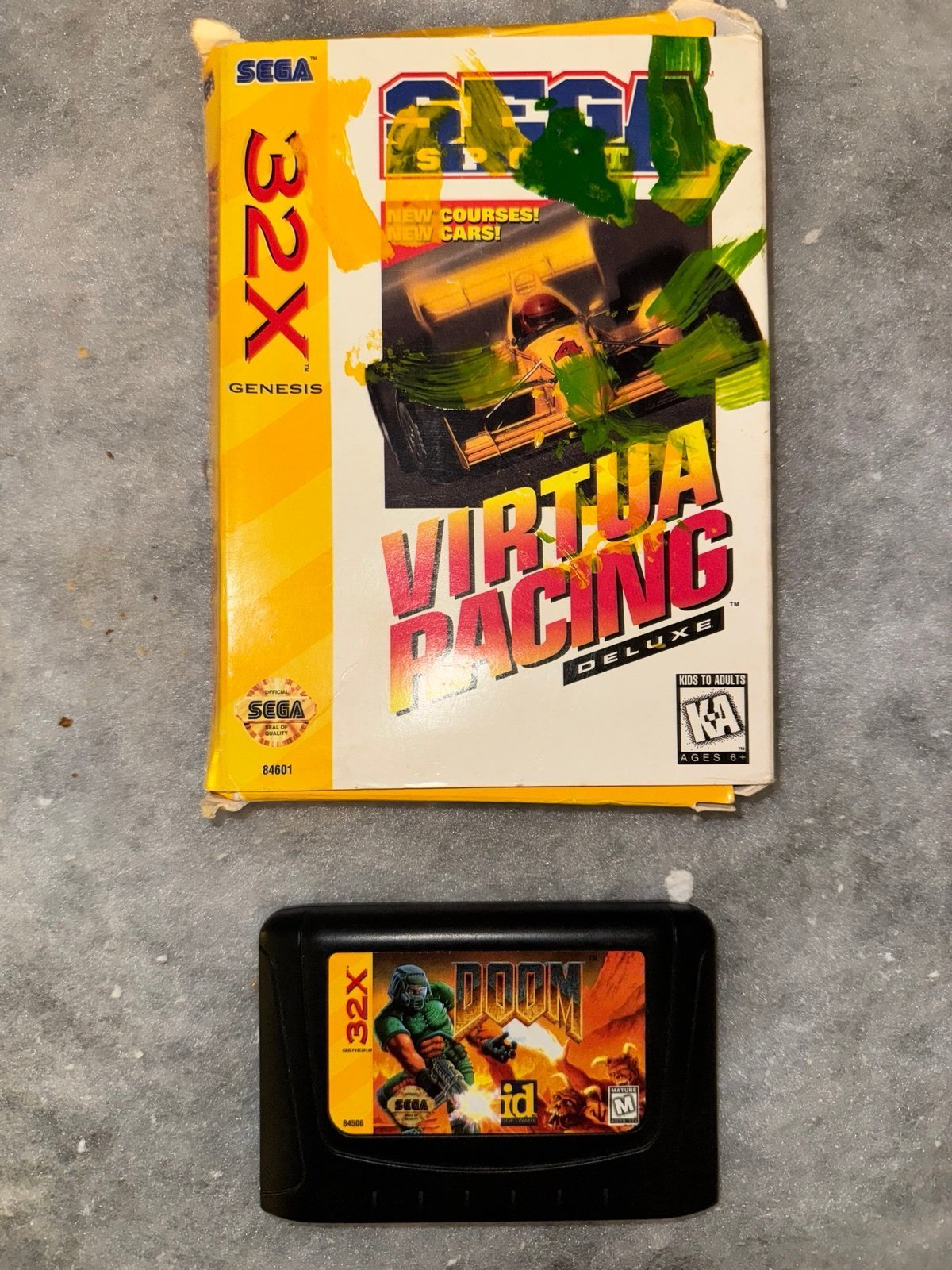 2 AWESOME GAMES Sega 32X Virtua Racing & INCLUDES (cartridge only) DOOM.