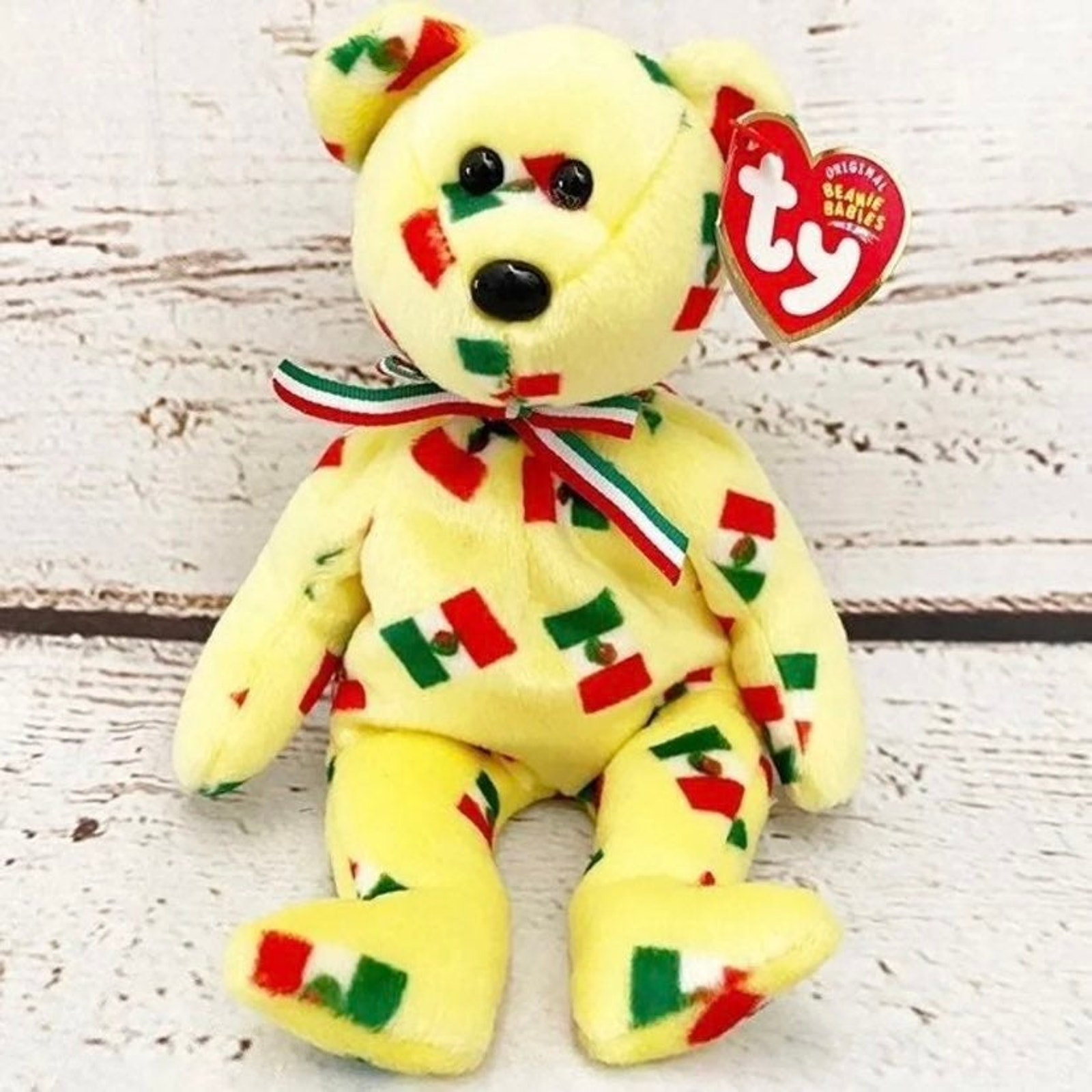 TY BEANIE BABIES Piñata the Mexican Flag Bear