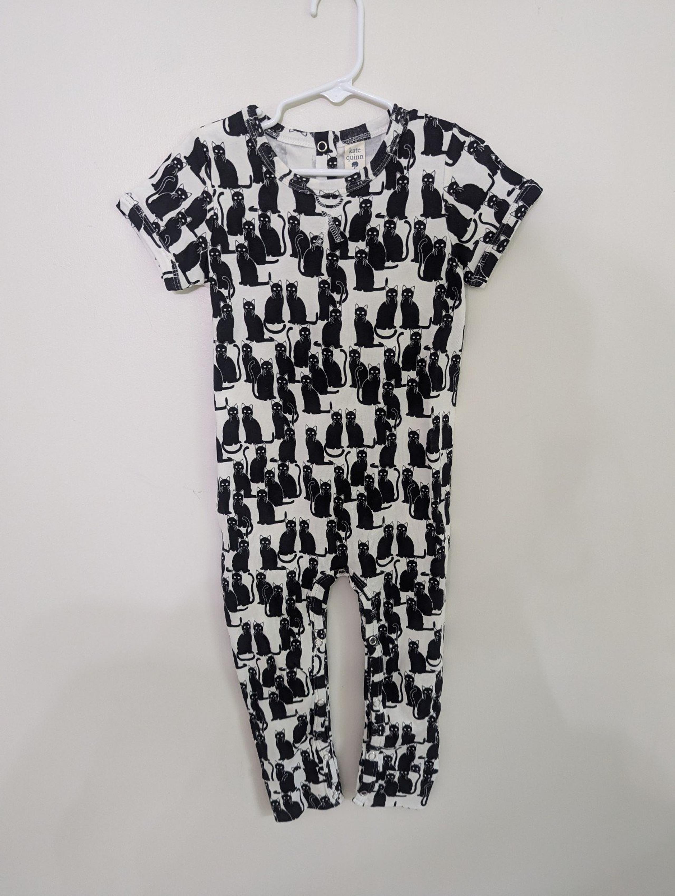 NWOT Kate Quinn Black Cat SS Romper size 2T