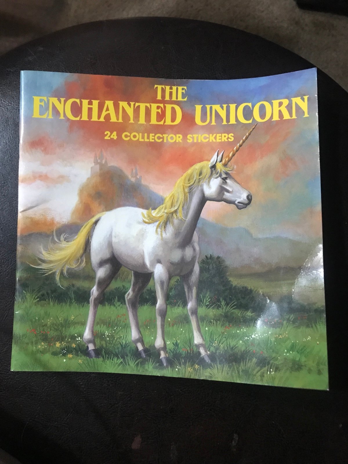 New 1987 The enchanted unicorn 24 collector stickers book