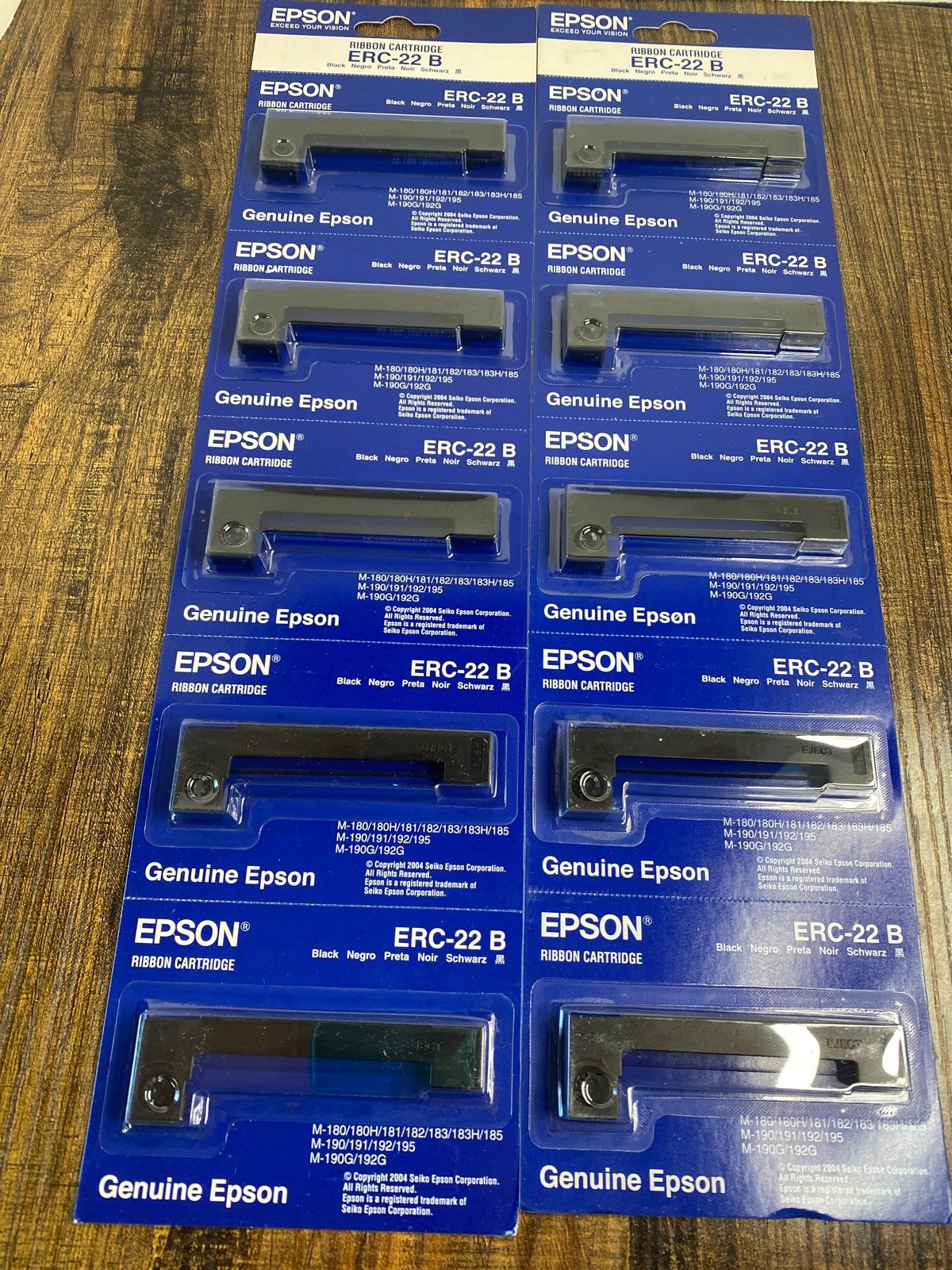 10pk Genuine Epson ERC-22B Ribbon Cartridge M-180, M-180H, M-181, M-182, M0183H+
