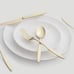 CAMBRIDGE Champagne Satin Nylah 20-Piece Flatware Set, Service for 4