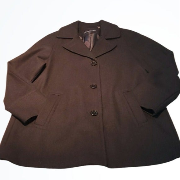 Forecaster of Boston Black Wool Pea Coat