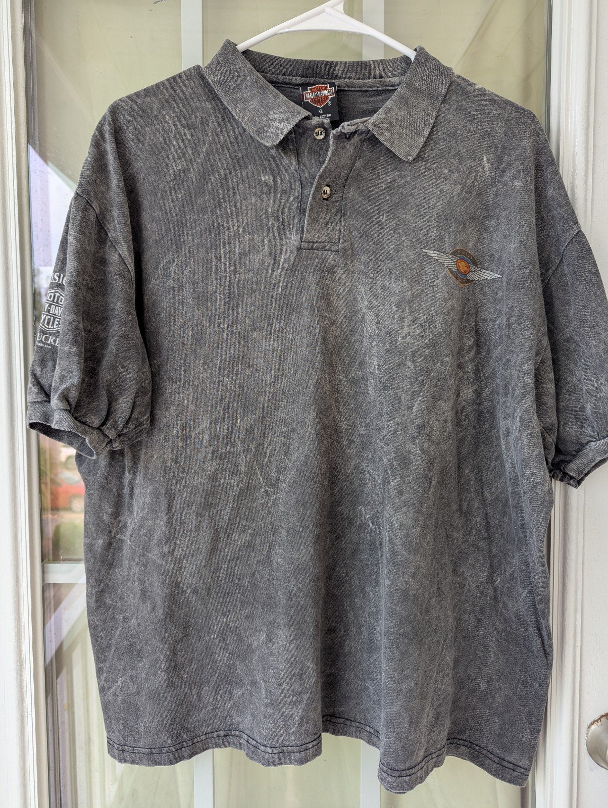 Vintage 1995 90s Harley-Davidson motorcycle biker polo size XL