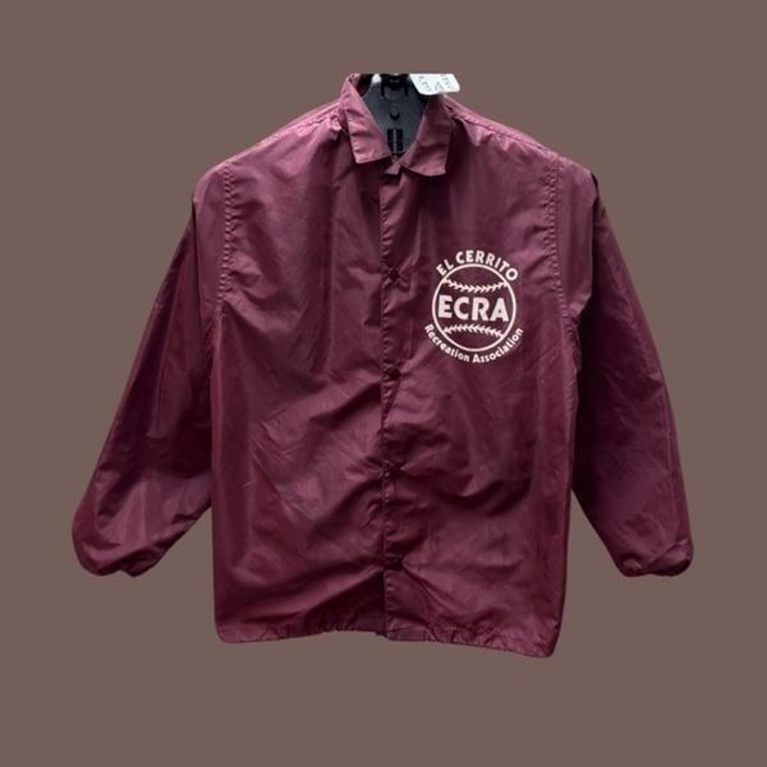 Vintage 1960s Pla-Jac by Men's ECRA Coach Jacket Burgundy Sz. S - Dunbrooke