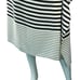 Tibi Womens Size 6 Skirt Midi Straight Asymmetrical Striped Silk Black White
