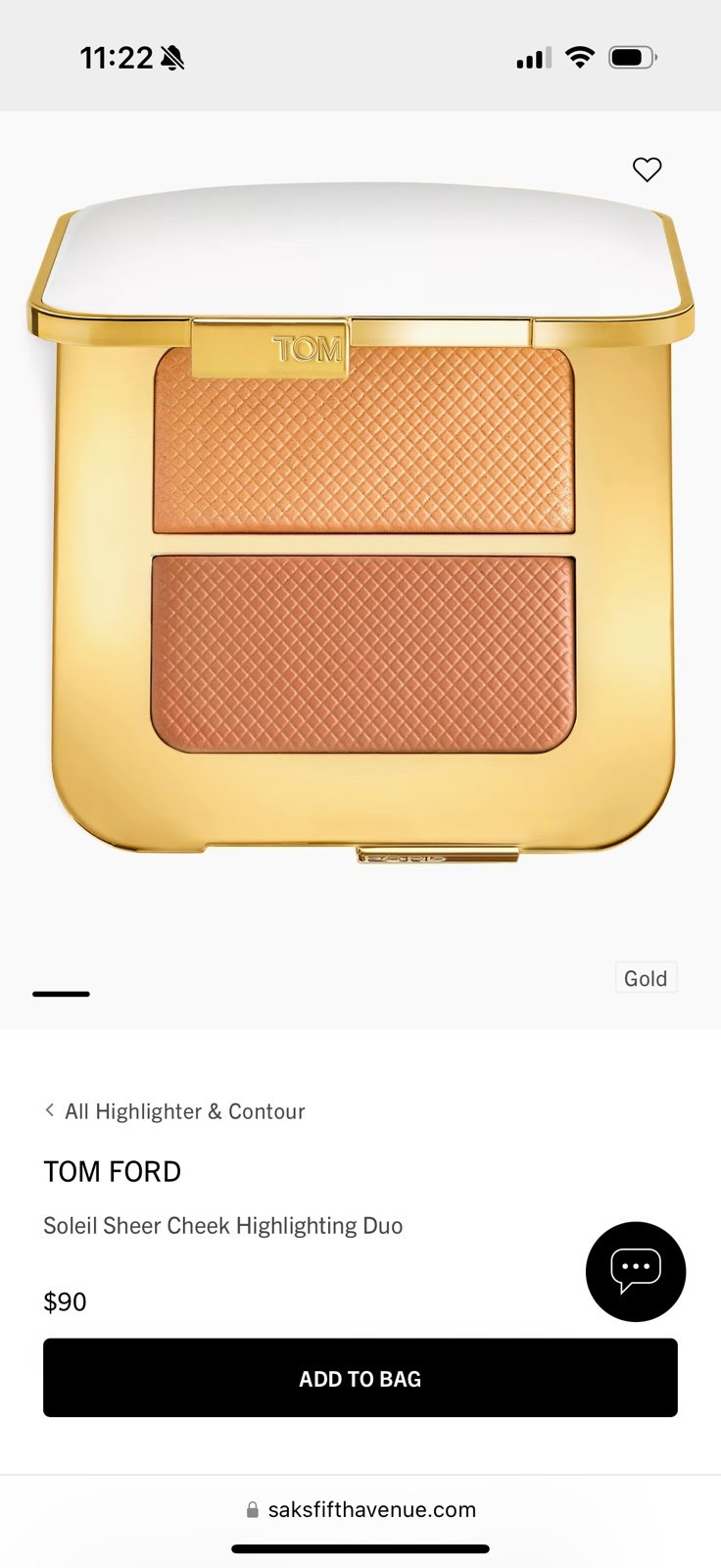 Tom ford sheer highlighting duo in reflects gilt