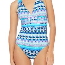 Poolside Global Jive Crisscross-Back One-Piece size 14