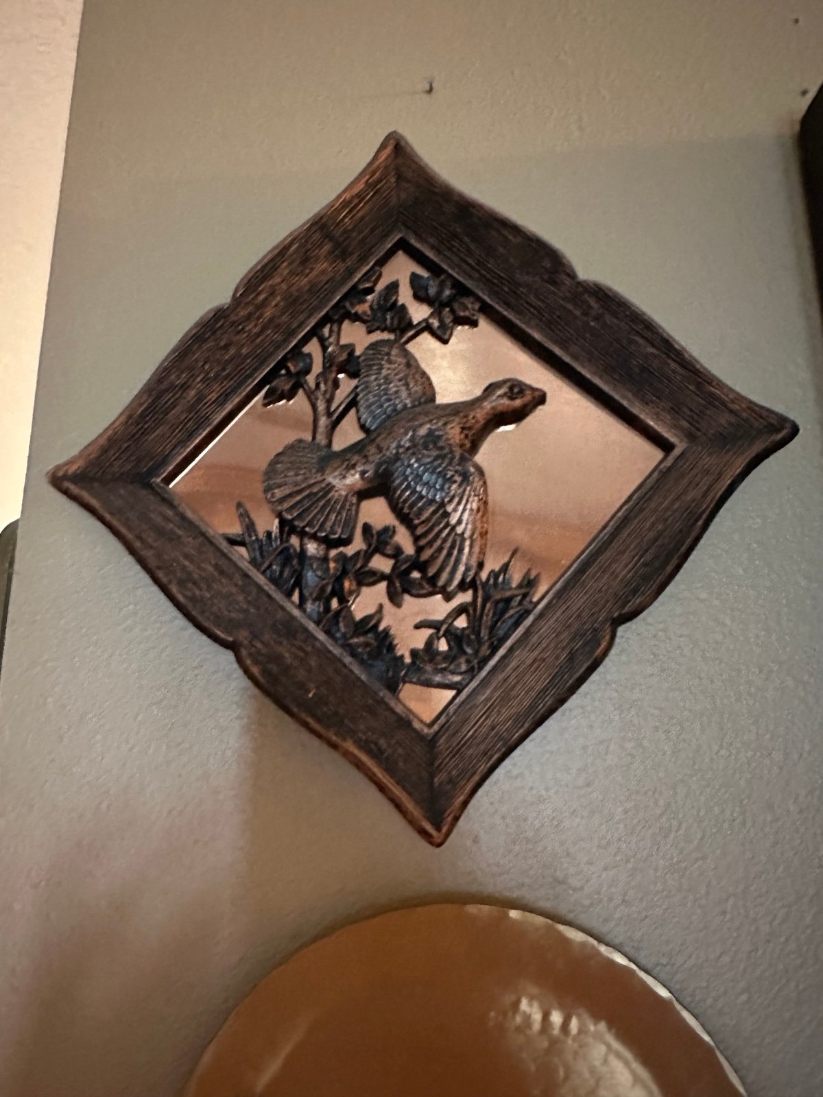 Vintage Coppercraft Guild Vintage 1963 Copper 3D Framed Bird Wall Art